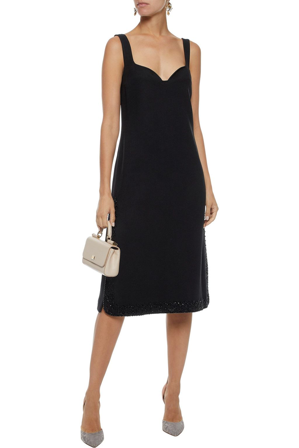 ROCHAS Bead-embellished crepe dress