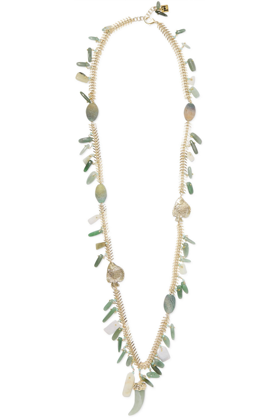 Rosantica - Lisca beaded gold-tone necklace - Green - OneSize