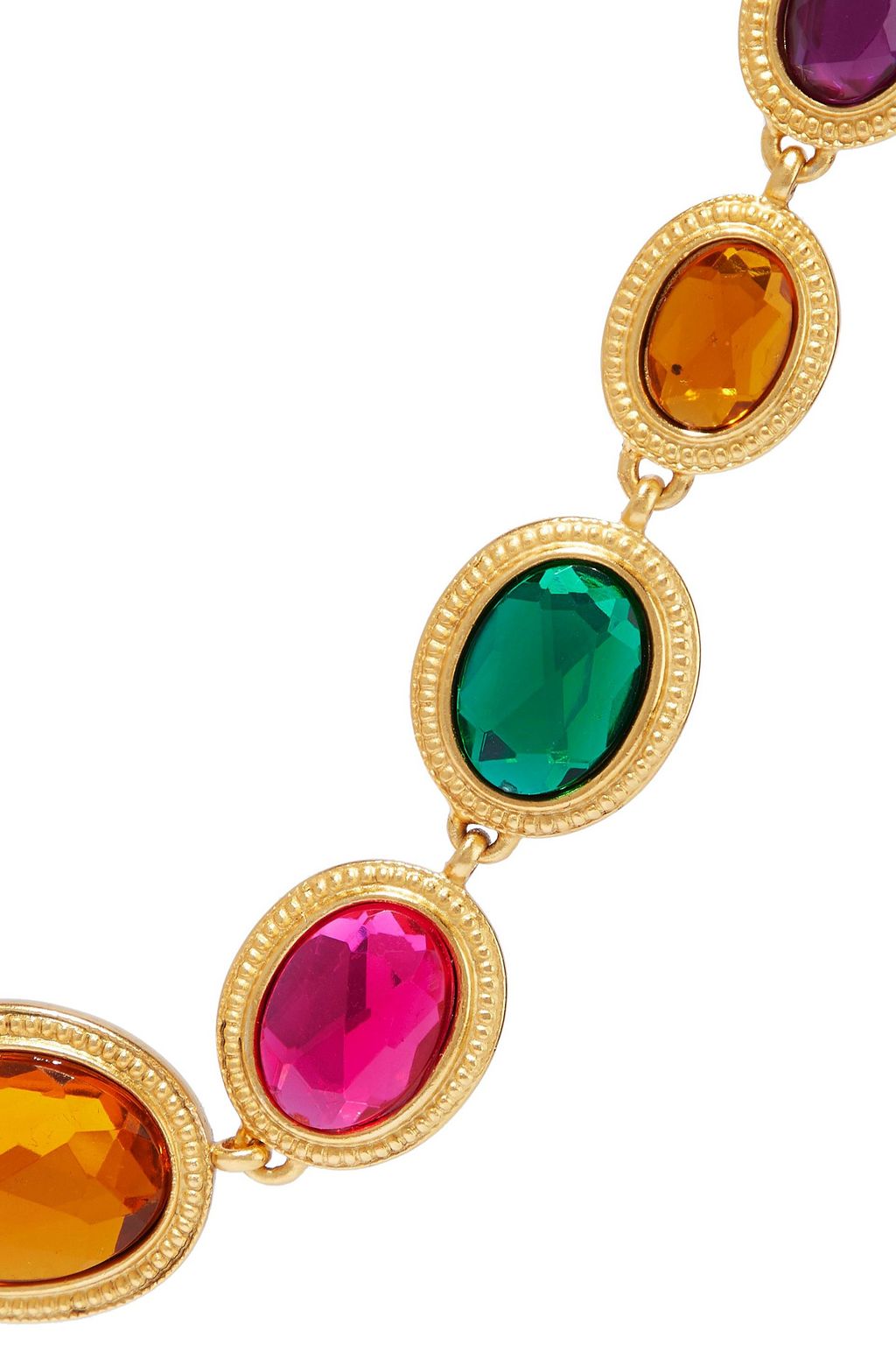 BEN-AMUN Gold-tone and crystal necklace