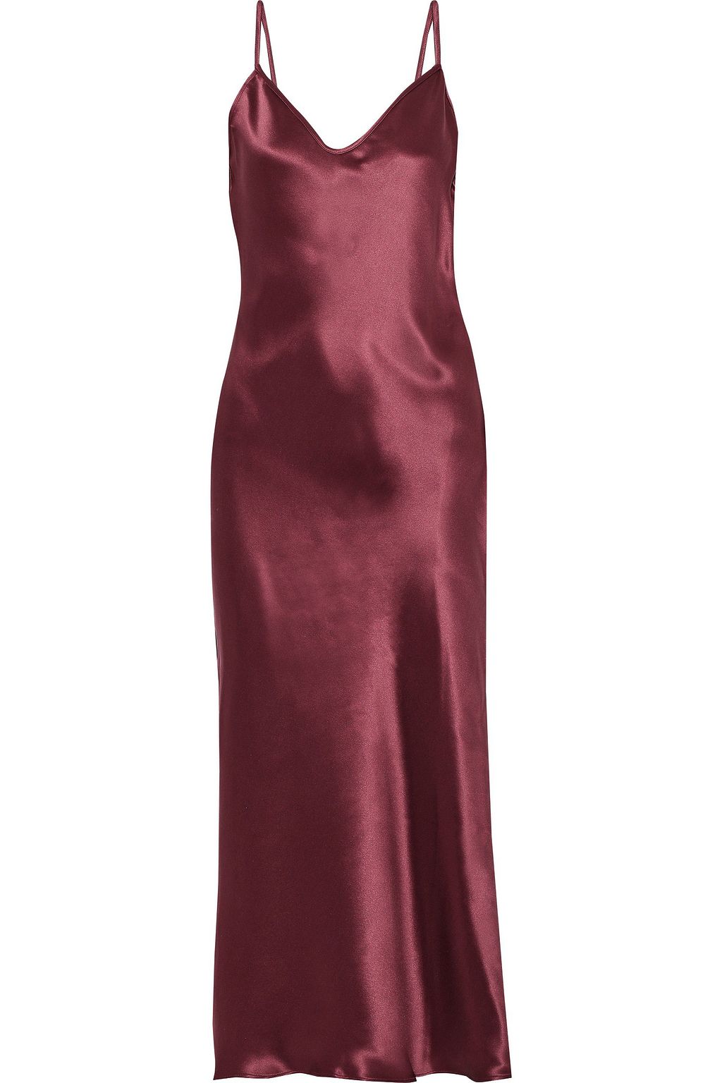 silk burgundy dress