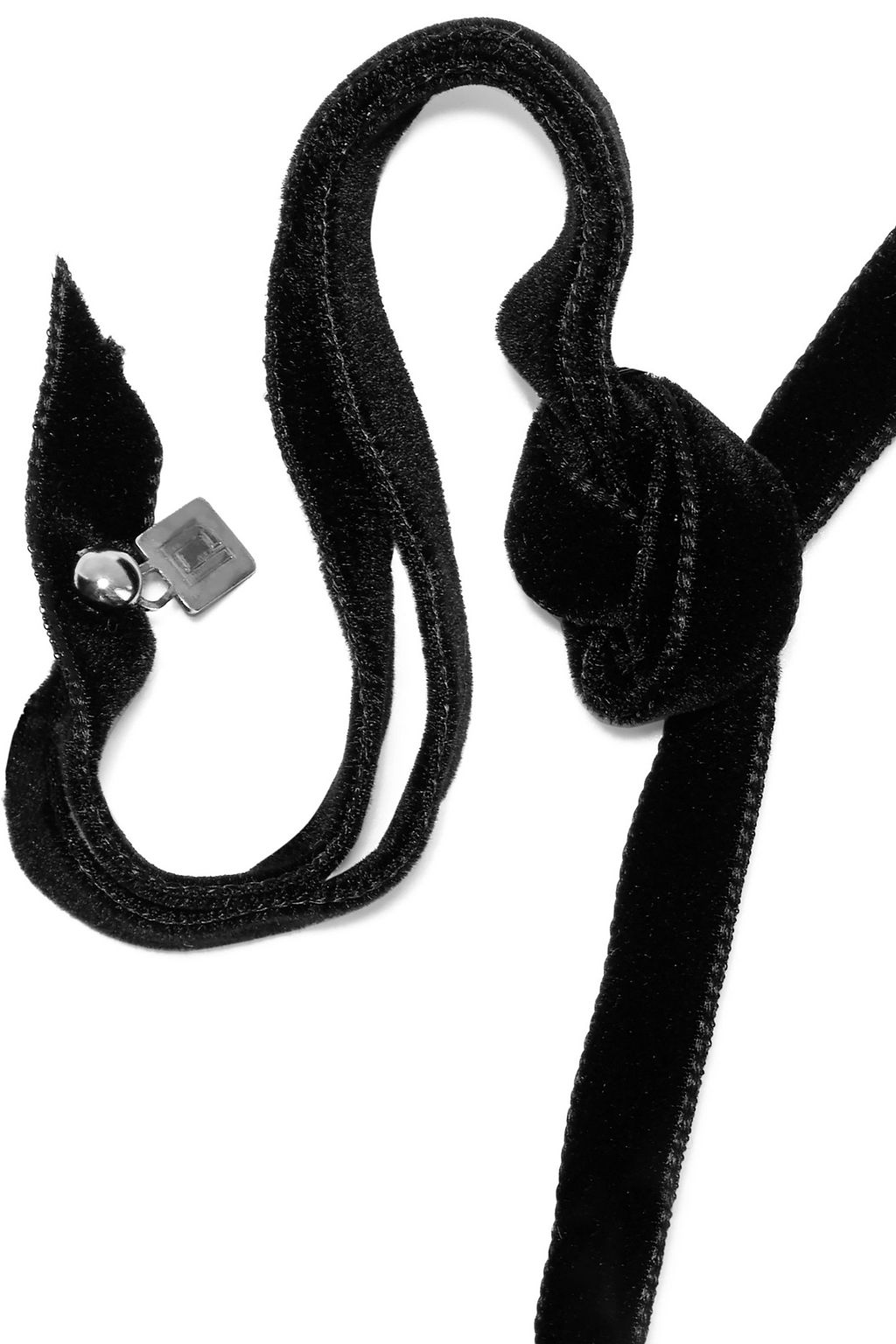 DANNIJO Velvet, silver-tone and crystal choker