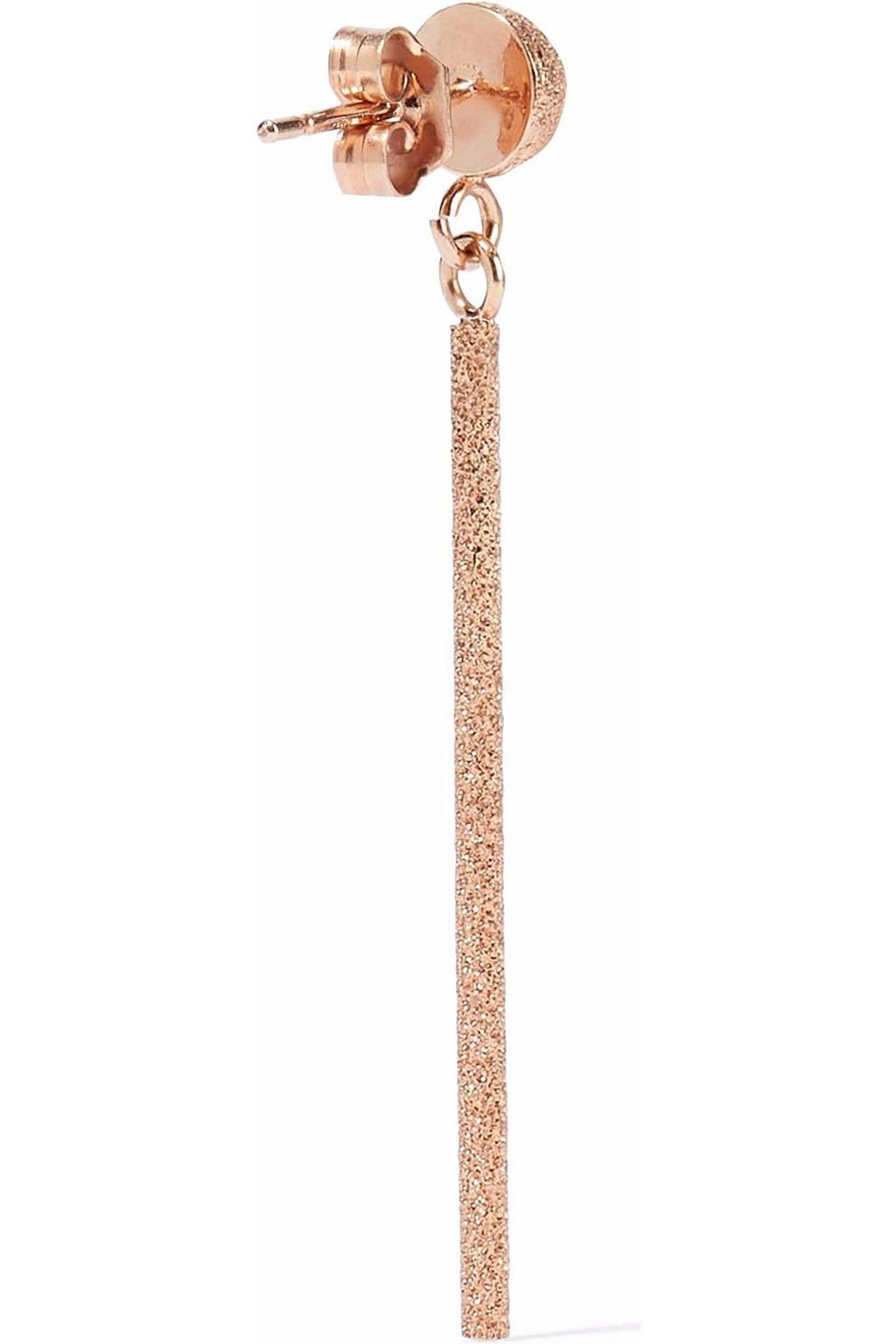 CAROLINA BUCCI Magic Wand long 18-karat rose gold earrings