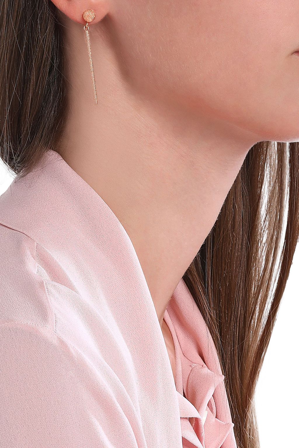 CAROLINA BUCCI Magic Wand long 18-karat rose gold earrings