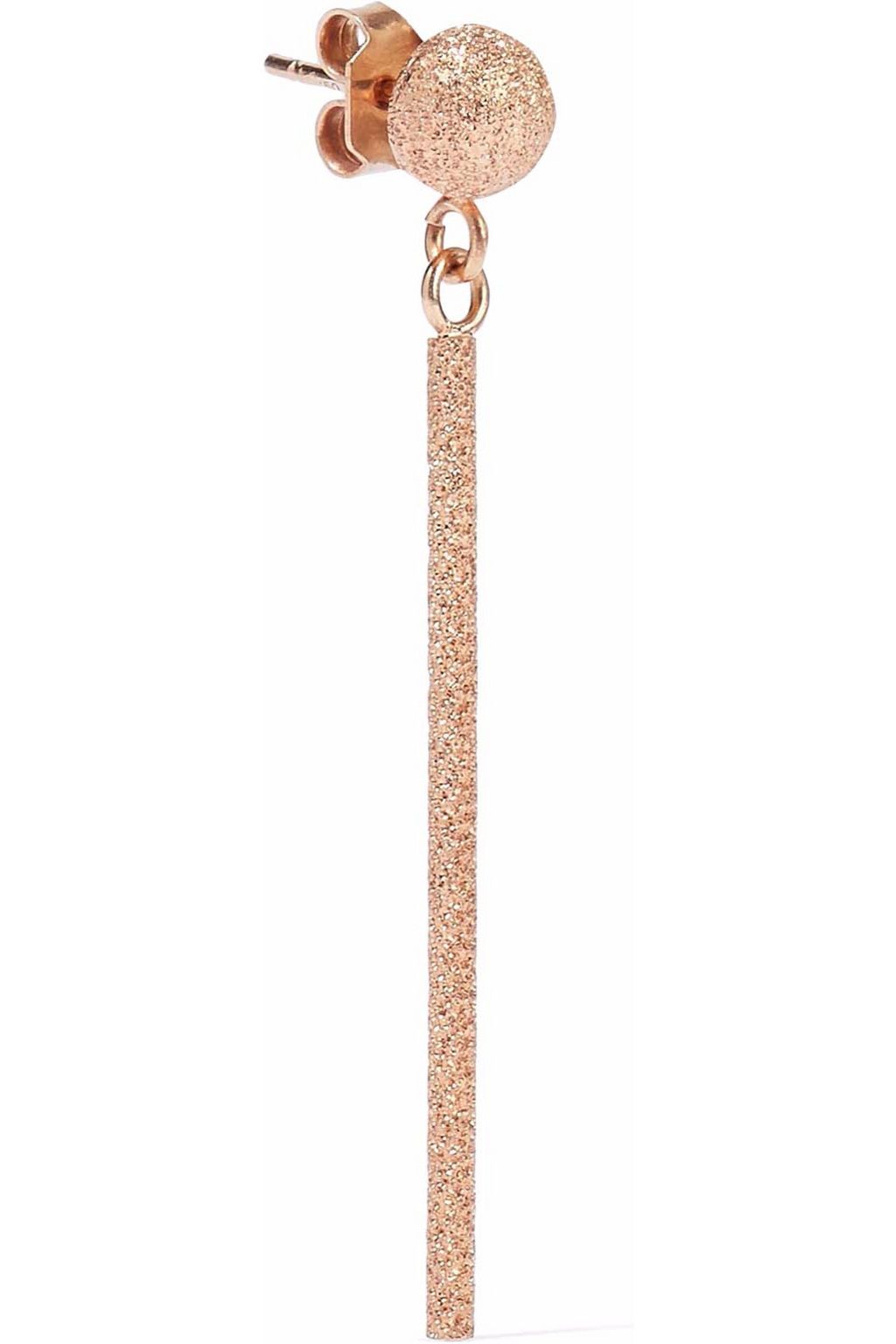 CAROLINA BUCCI Magic Wand long 18-karat rose gold earrings