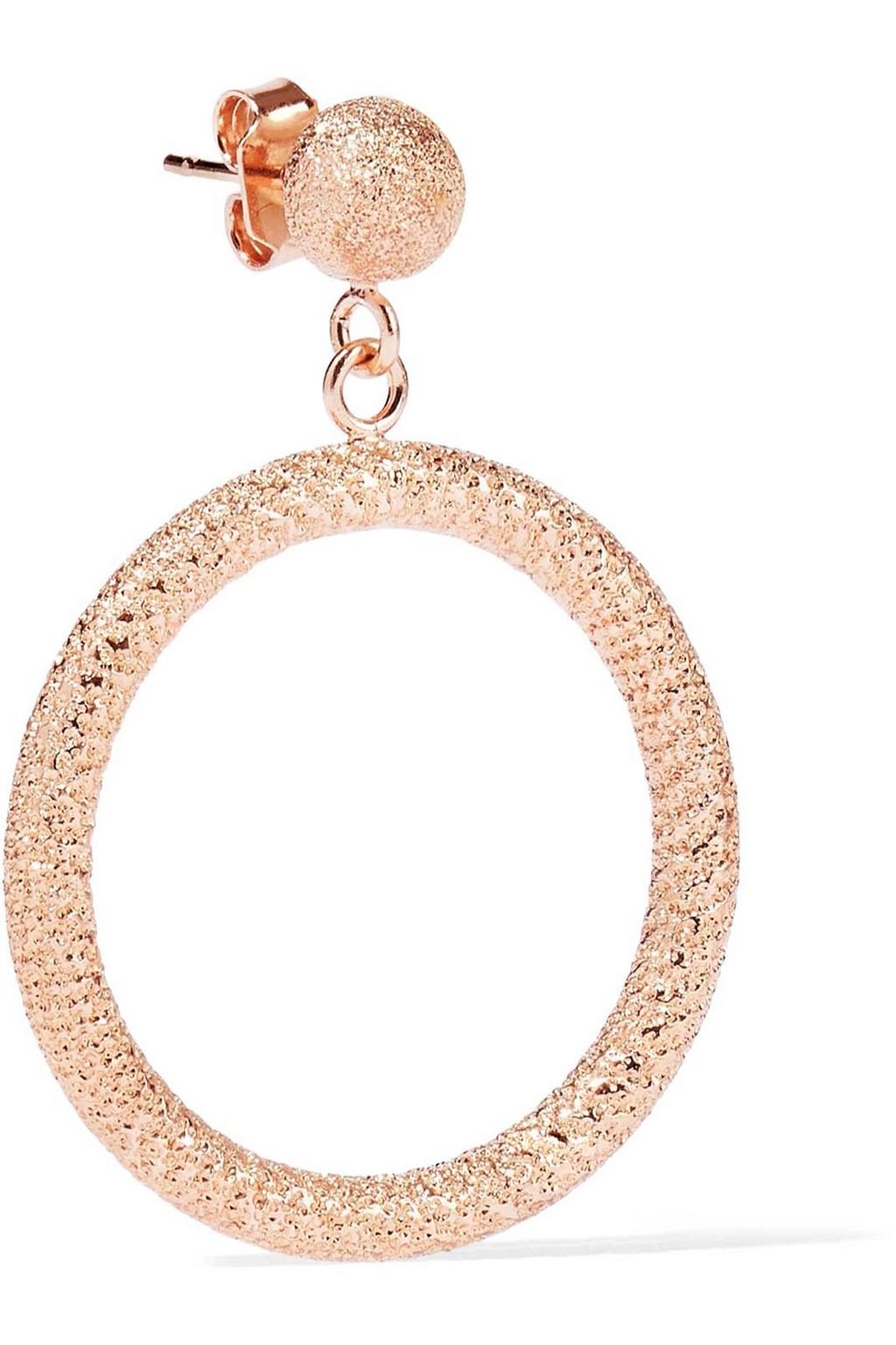 CAROLINA BUCCI Gypsy small 18-karat rose gold hoop earrings