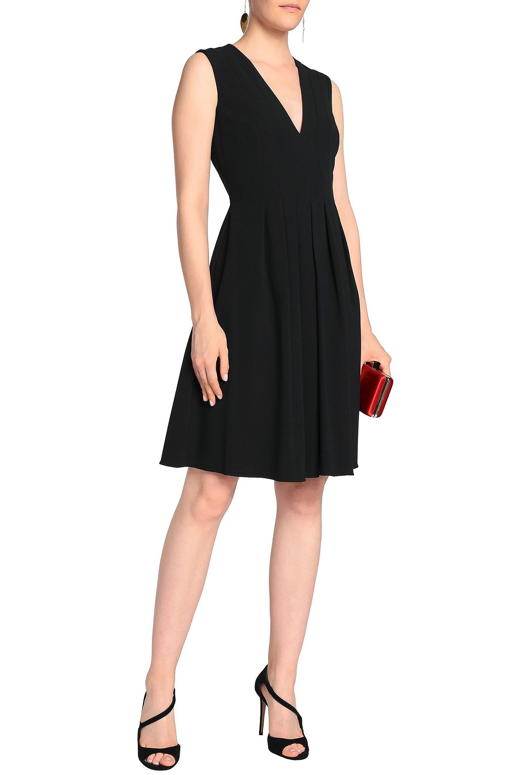 ROCHAS Pleated crepe dress