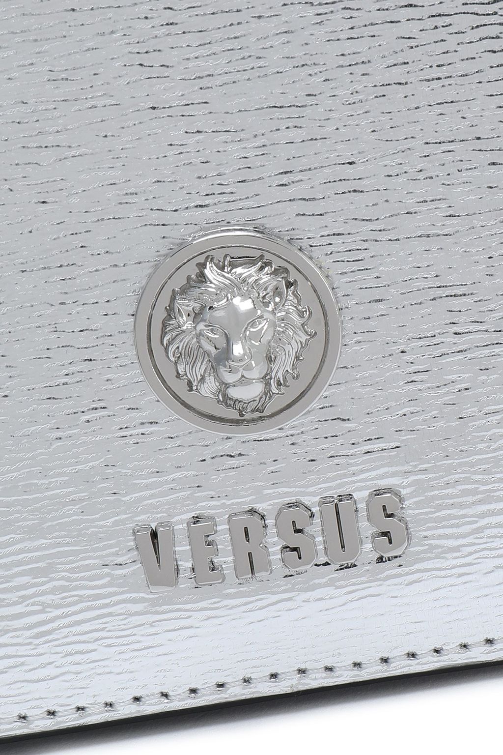 VERSUS VERSACE Metallic textured-leather clutch