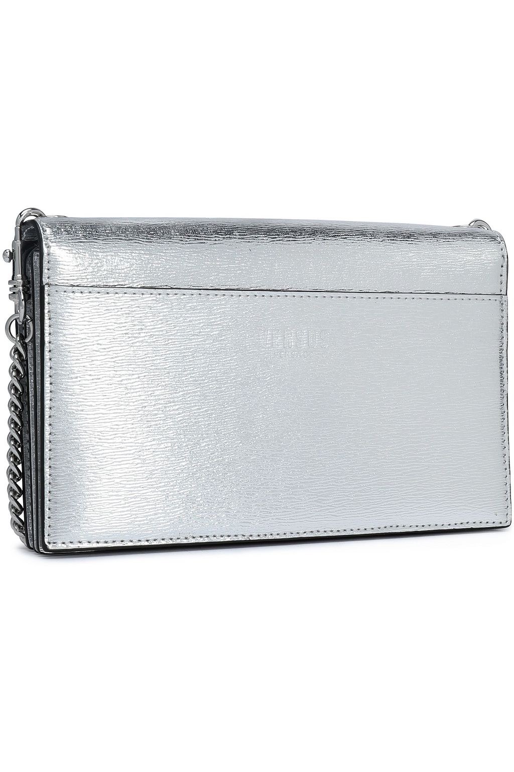 VERSUS VERSACE Metallic textured-leather clutch