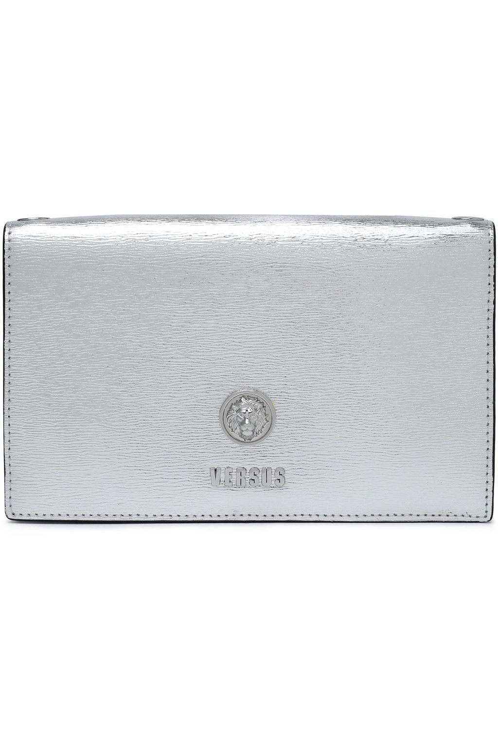 VERSUS VERSACE Metallic textured-leather clutch