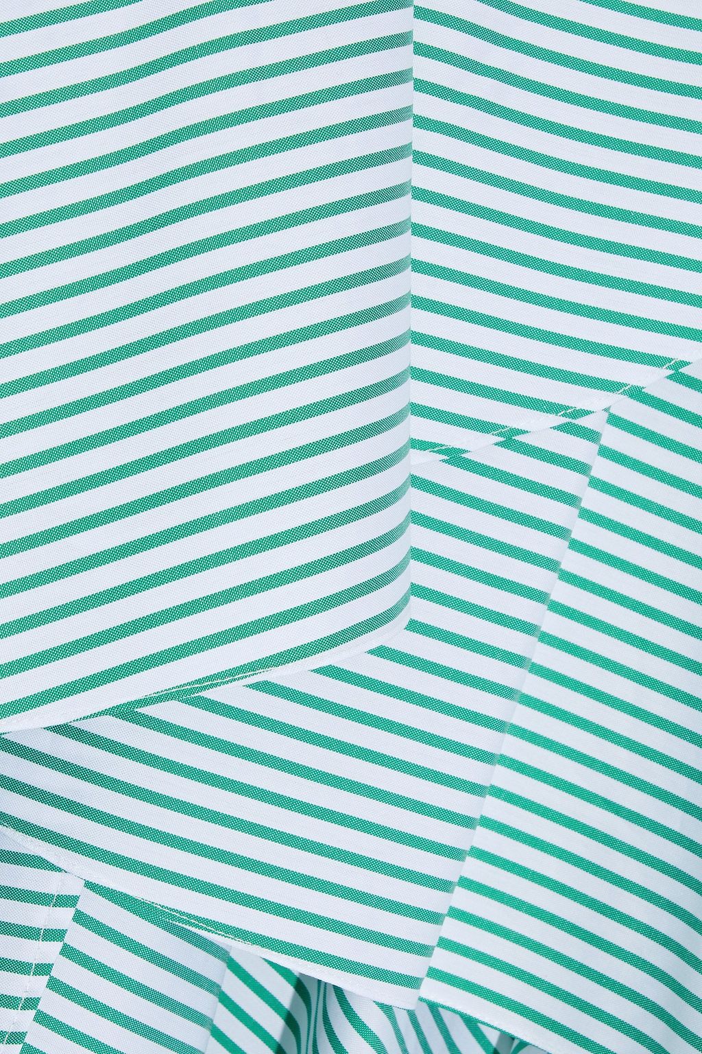 CAROLINE CONSTAS Adelle asymmetric striped cotton-poplin skirt