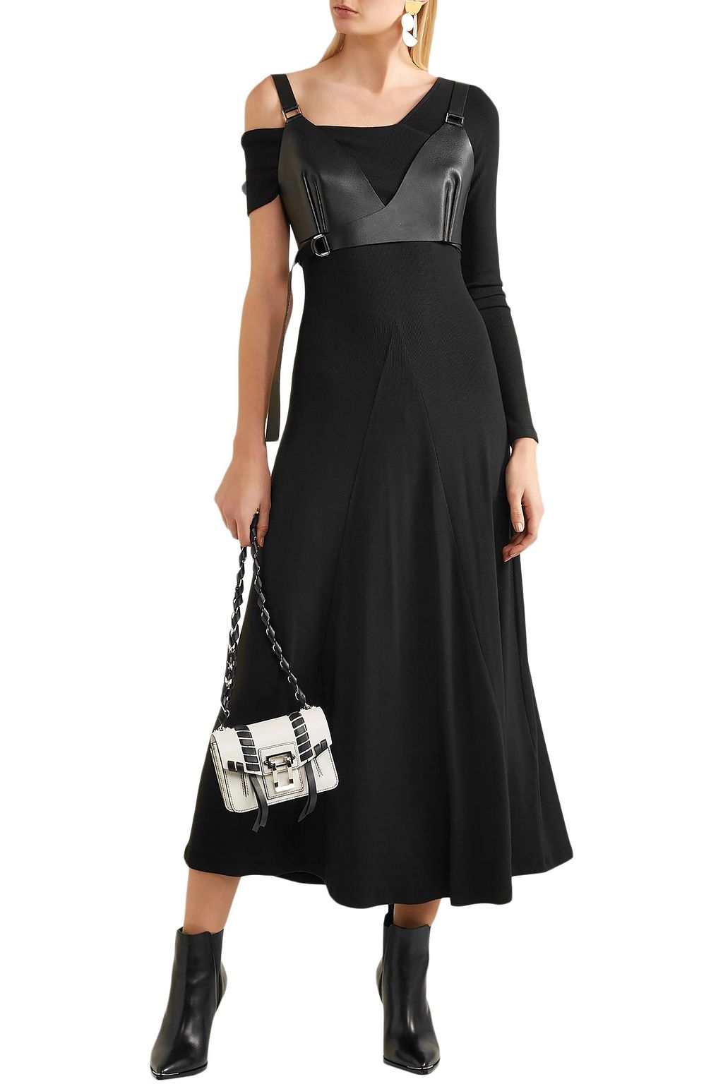 PROENZA SCHOULER Cropped textured-leather top