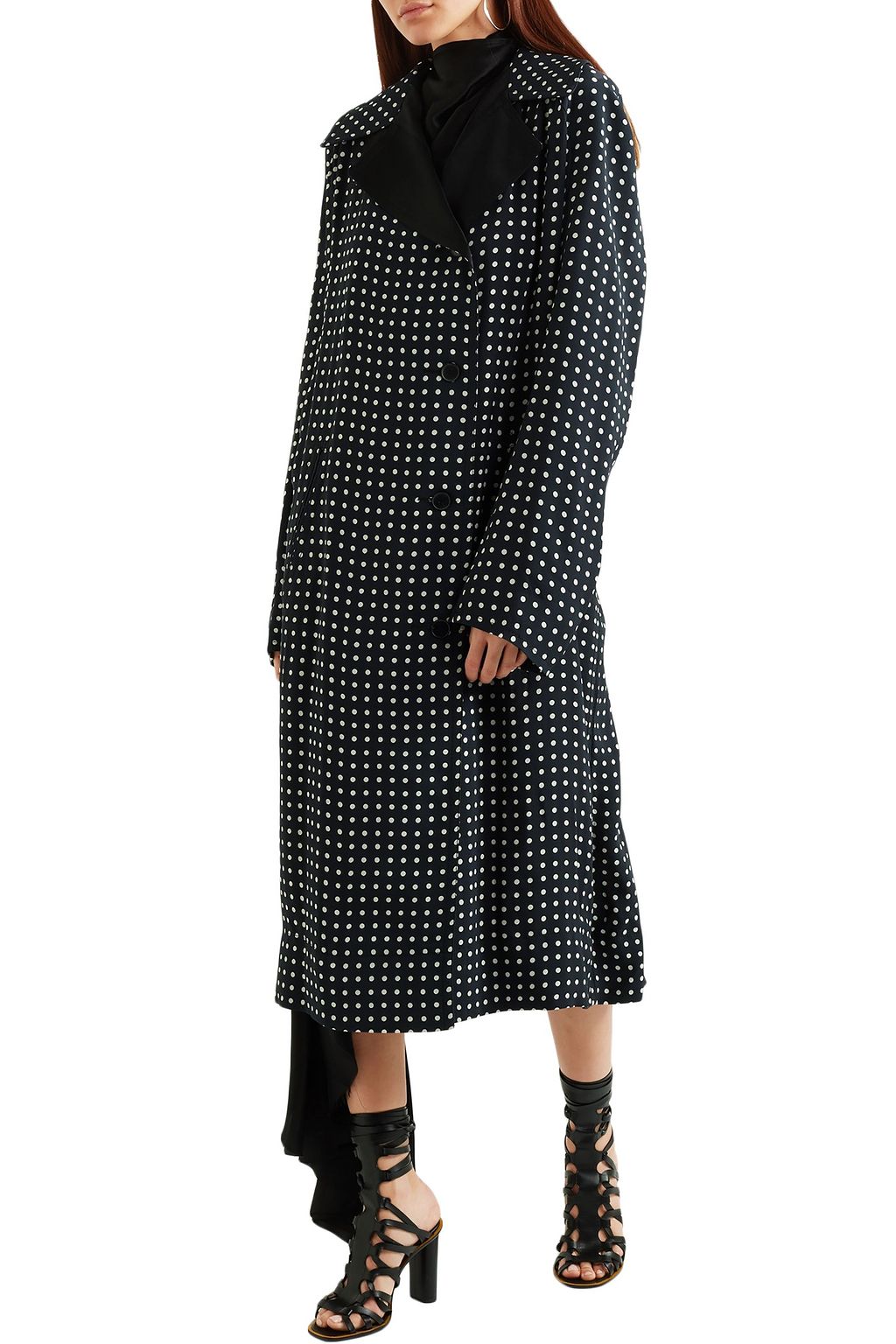 HAIDER ACKERMANN Polka-dot voile coat