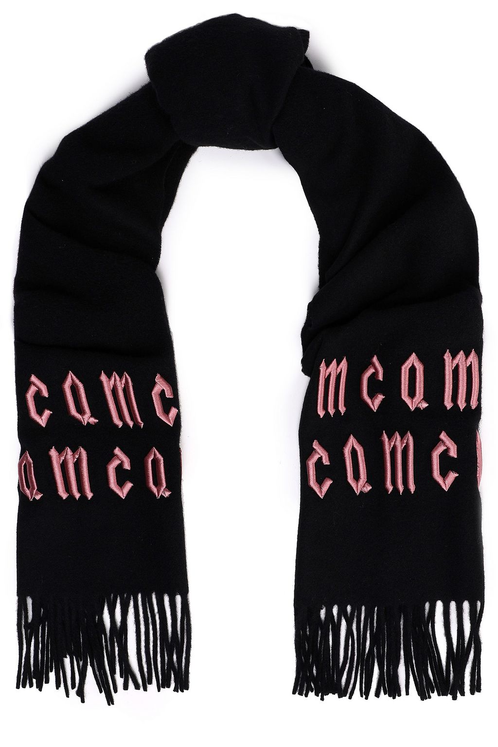 embroidered wool scarf