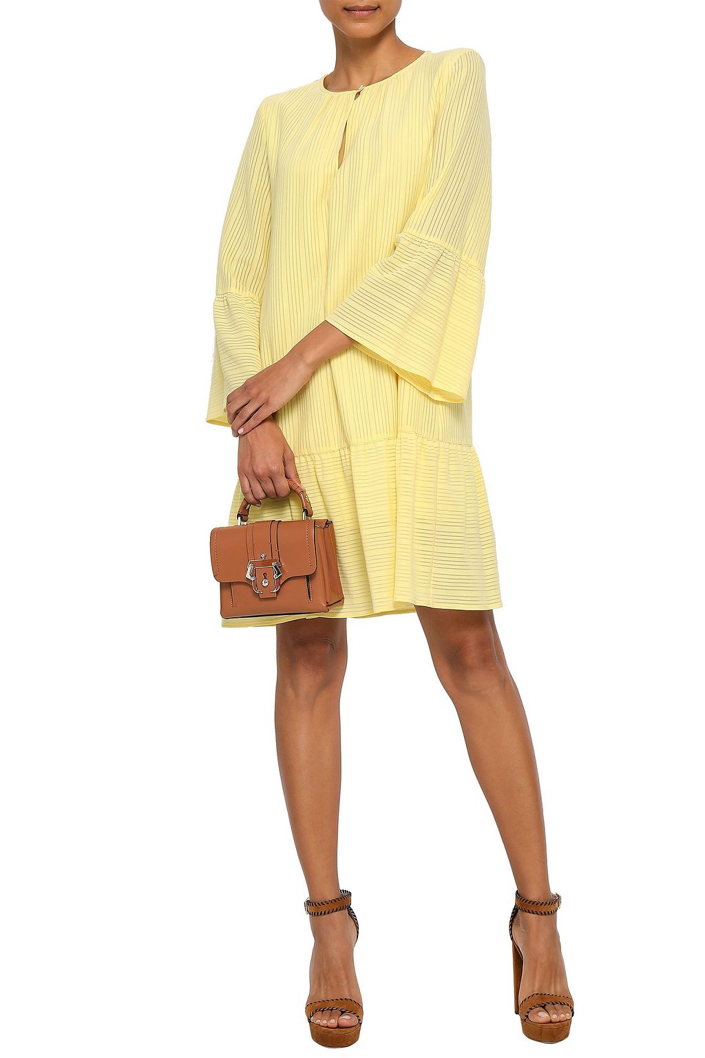VANESSA SEWARD Ribbed cotton-blend mini dress