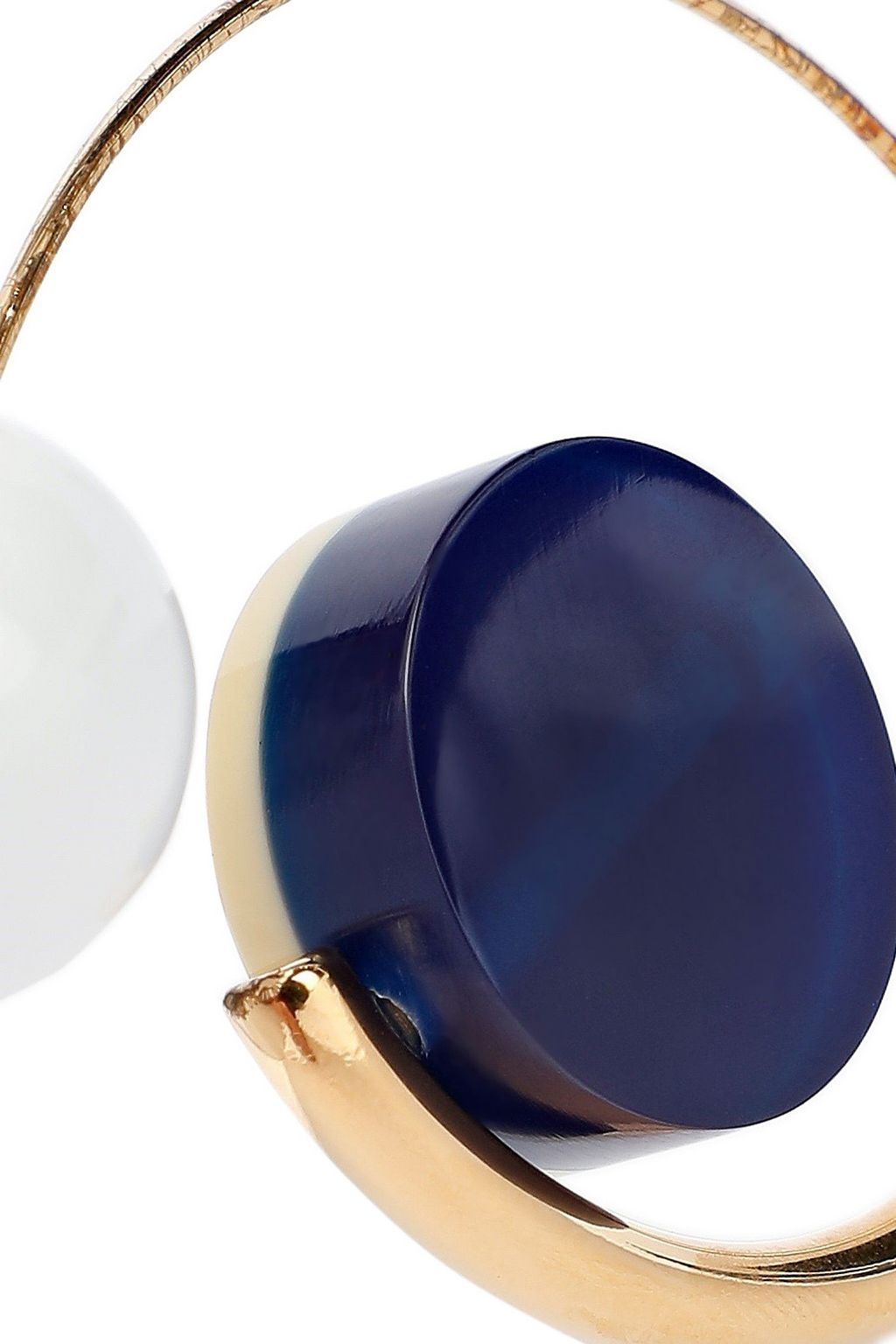 MARNI Gold-tone resin hoop earrings