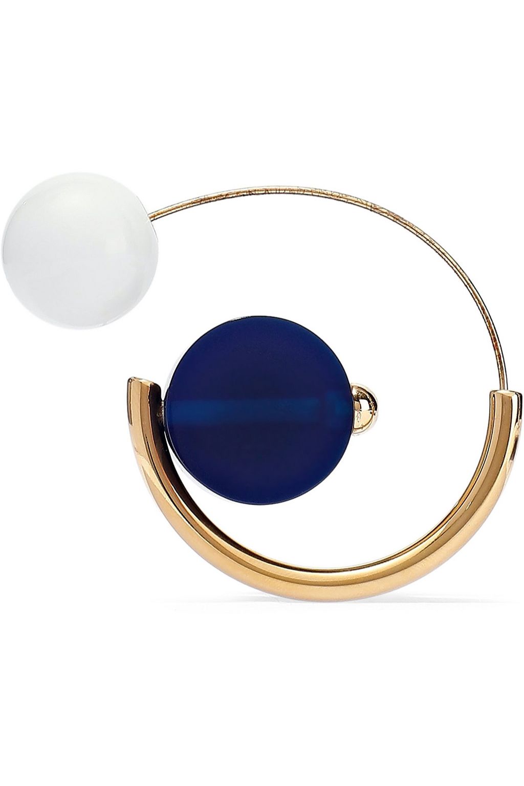 MARNI Gold-tone resin hoop earrings