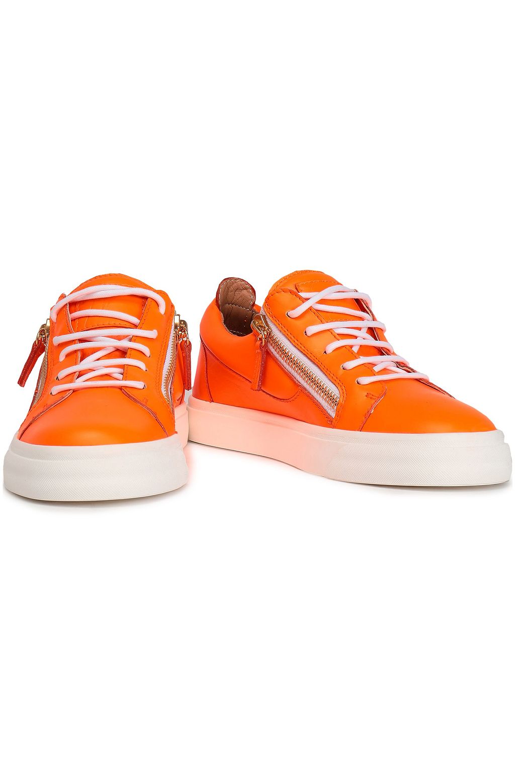 GIUSEPPE ZANOTTI Neon leather sneakers