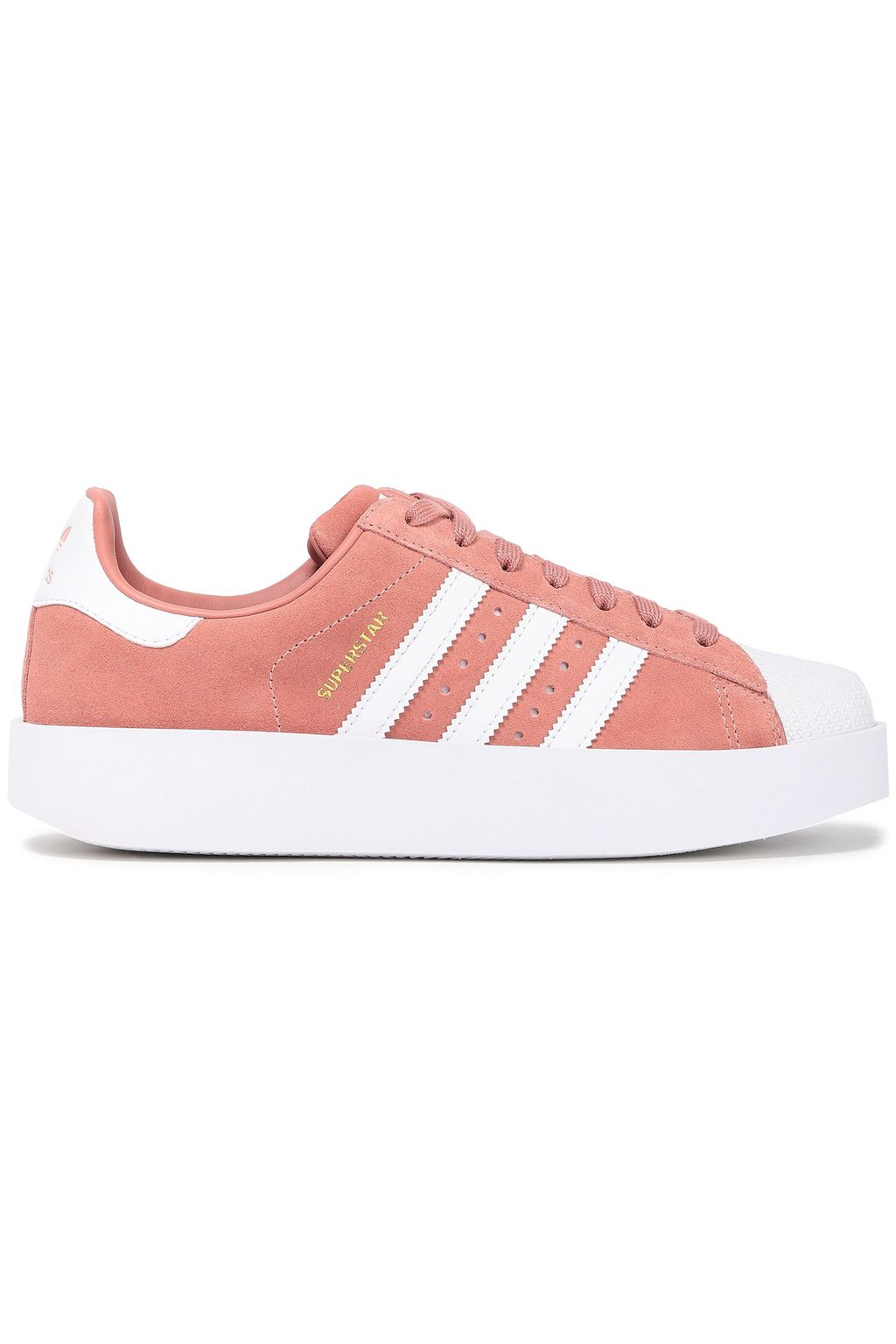 Antique rose Superstar Bold rubber and suede sneakers | Sale up to 70% off  | THE OUTNET | ADIDAS ORIGINALS | THE OUTNET