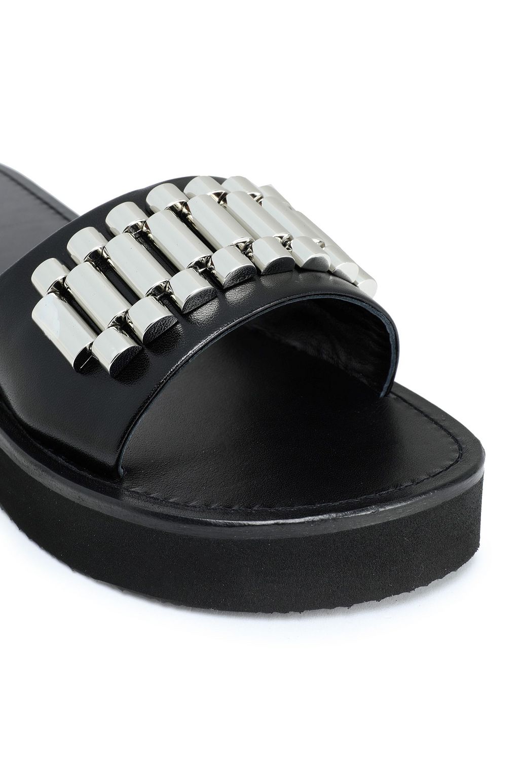 3.1 PHILLIP LIM Eva embellished leather platform slides