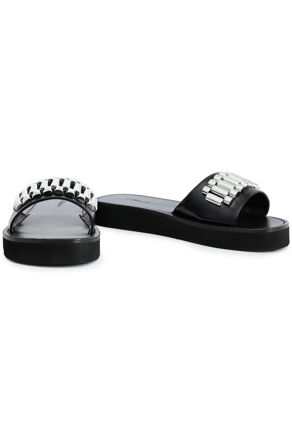 3.1 PHILLIP LIM Eva embellished leather platform slides