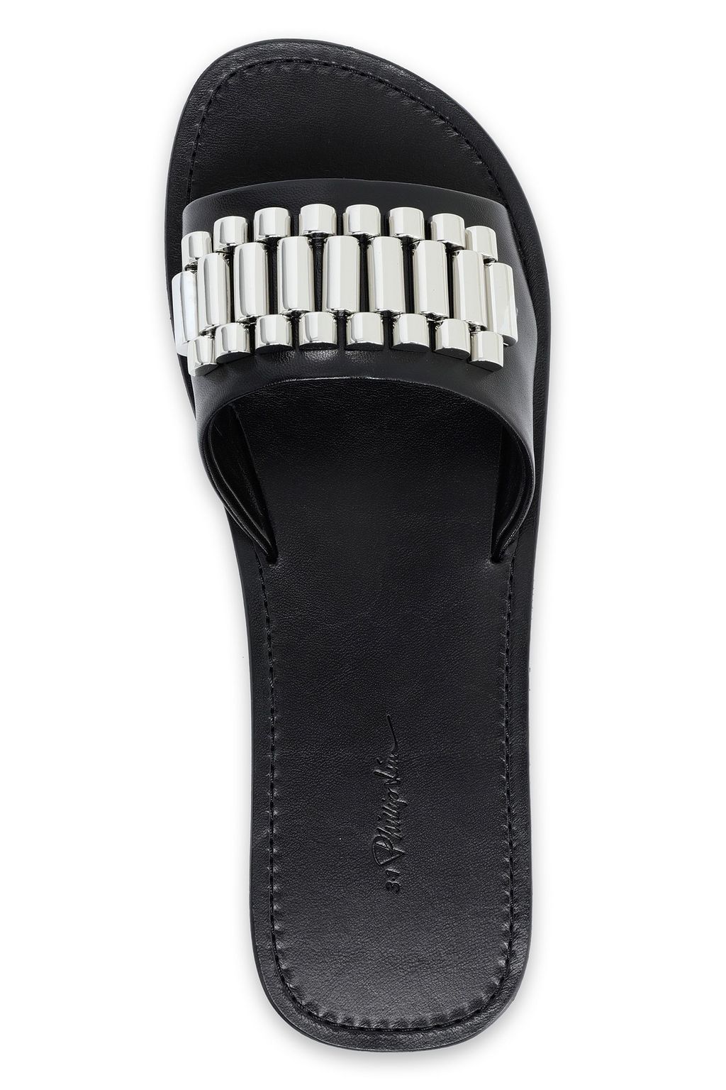 3.1 PHILLIP LIM Eva embellished leather platform slides