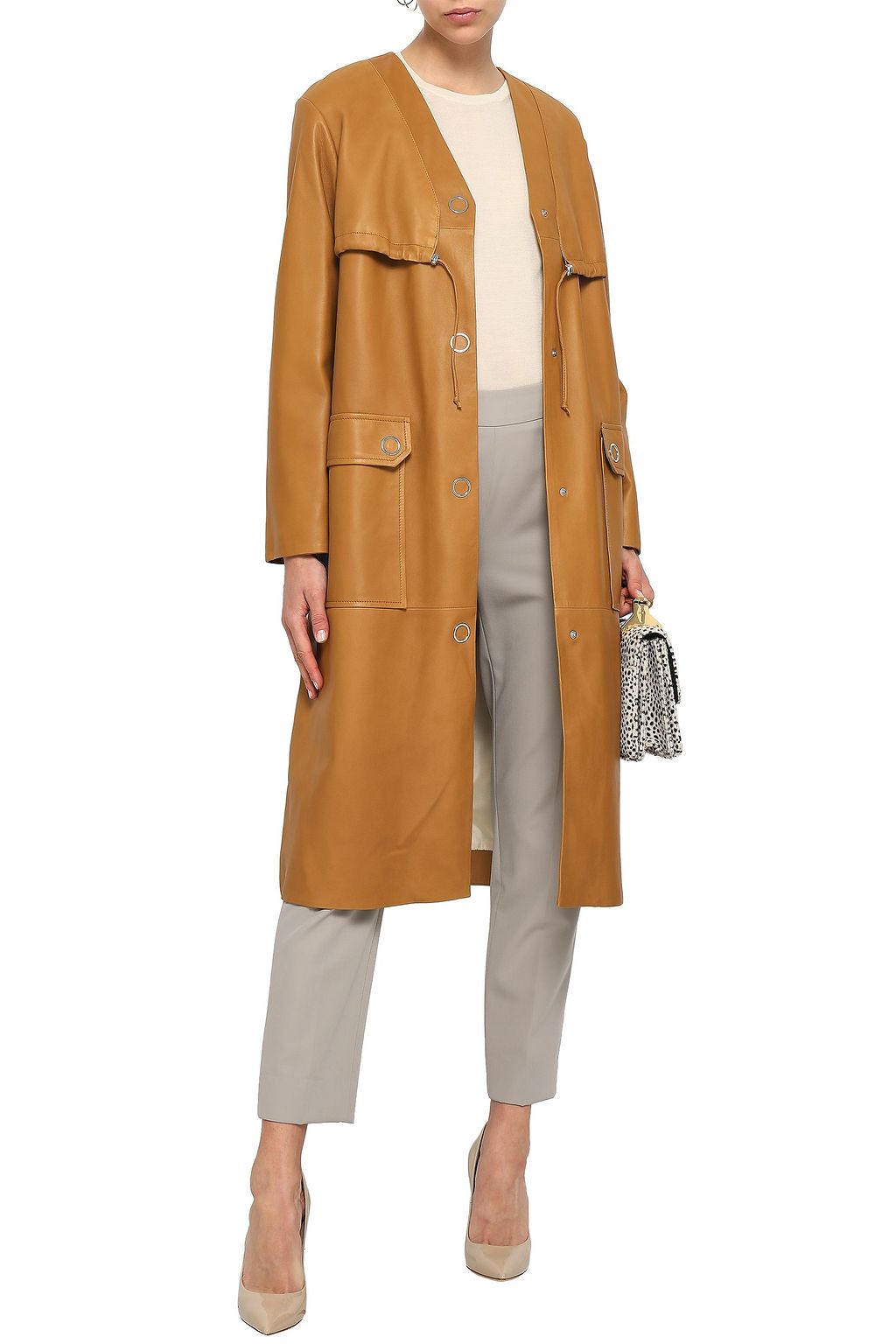 YVES SALOMON Leather coat