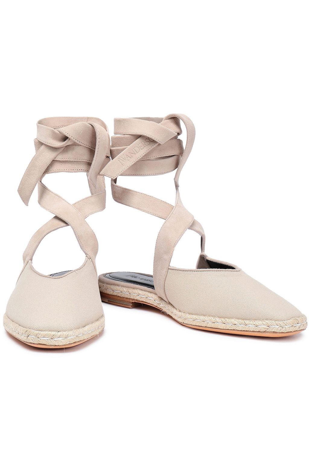JW ANDERSON Suede-trimmed canvas espadrilles