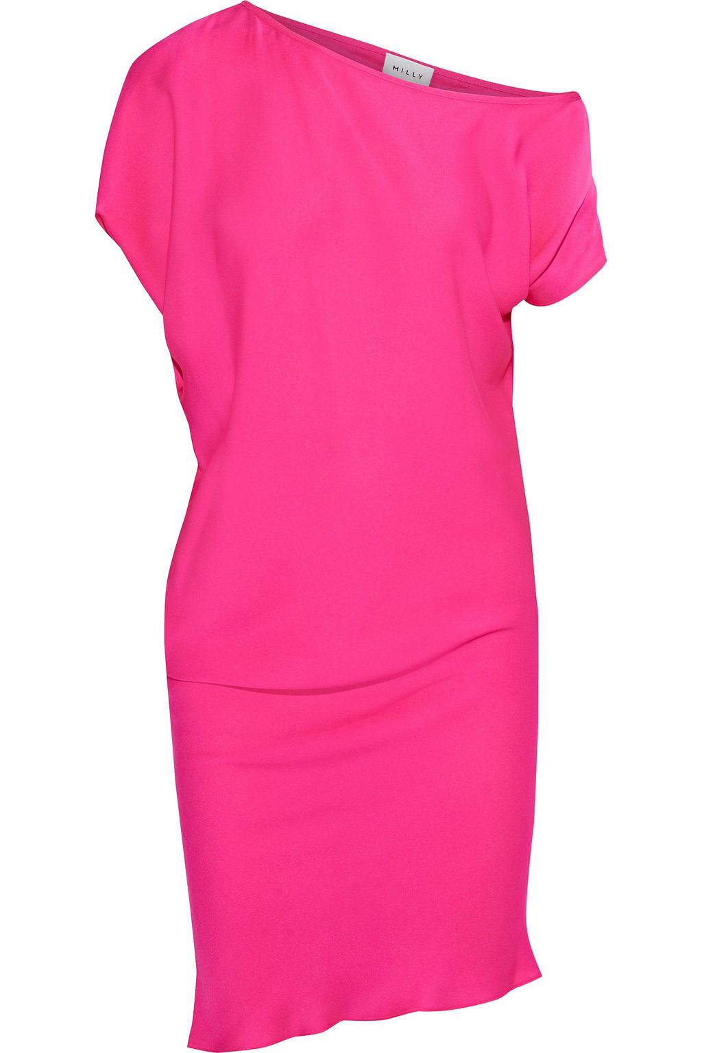 bright pink silk dress