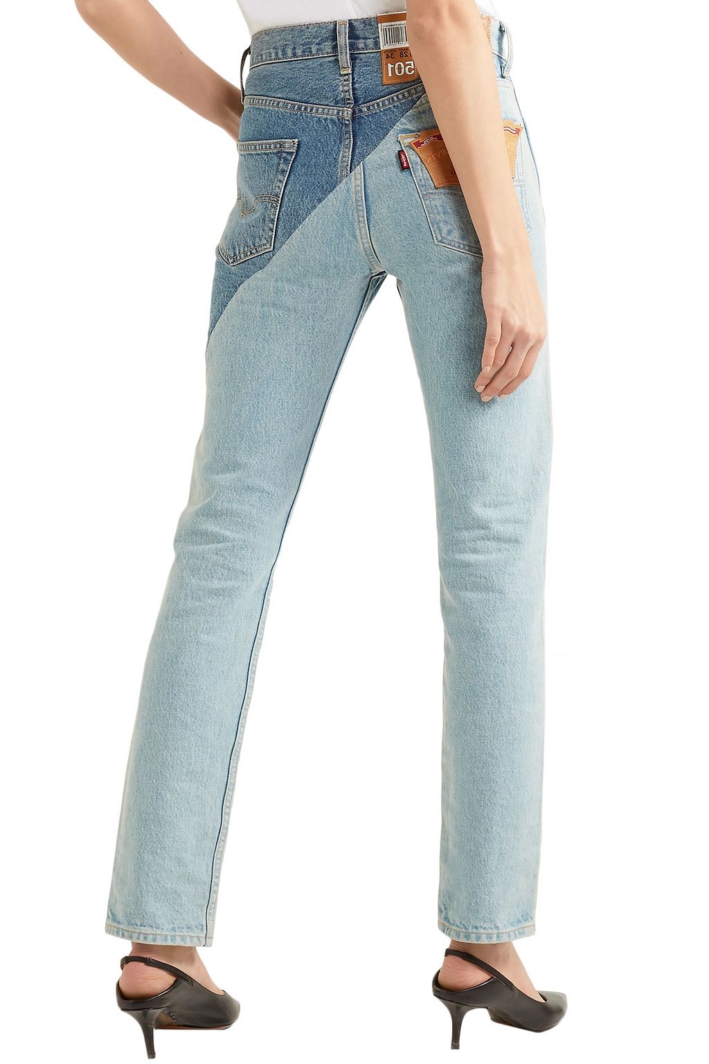 VETEMENTS X LEVI'S جينز straight "+ليفايز" بخصر متوسط الارتفاع