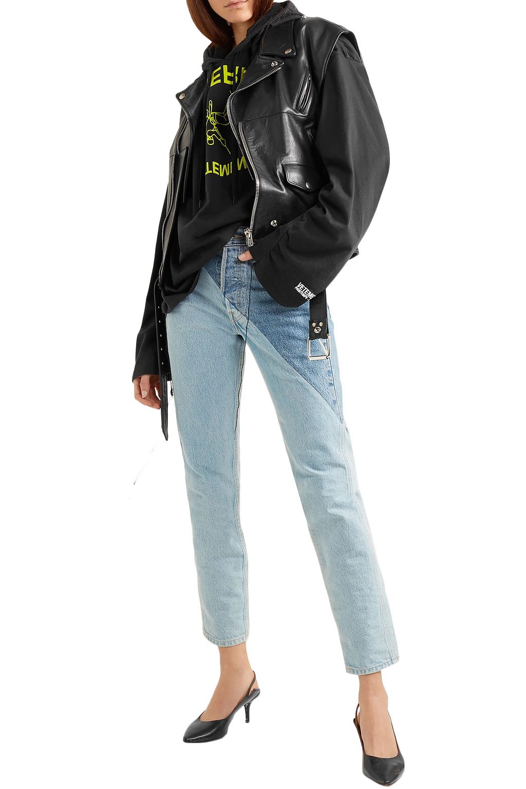 VETEMENTS X LEVI'S جينز straight "+ليفايز" بخصر متوسط الارتفاع