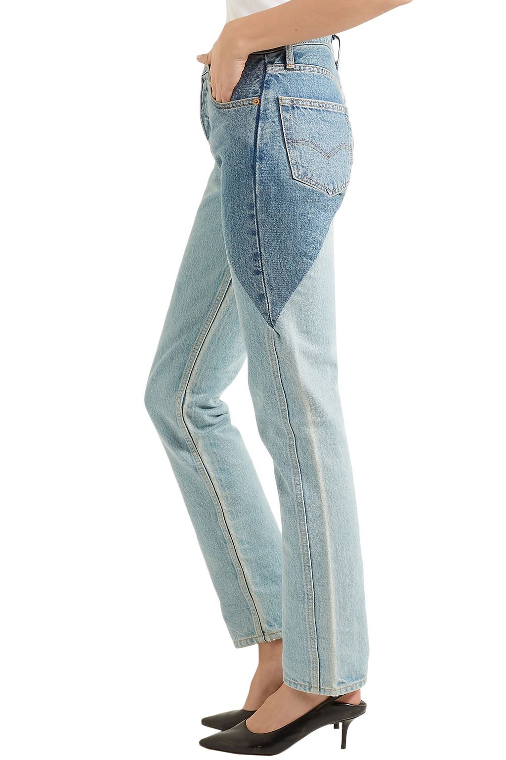 VETEMENTS X LEVI'S جينز straight "+ليفايز" بخصر متوسط الارتفاع
