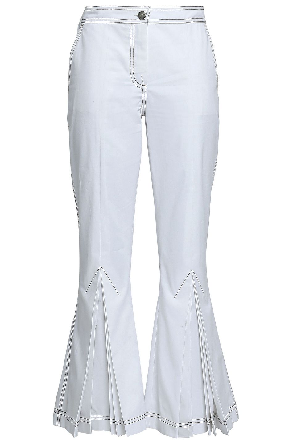 pleated flare pants