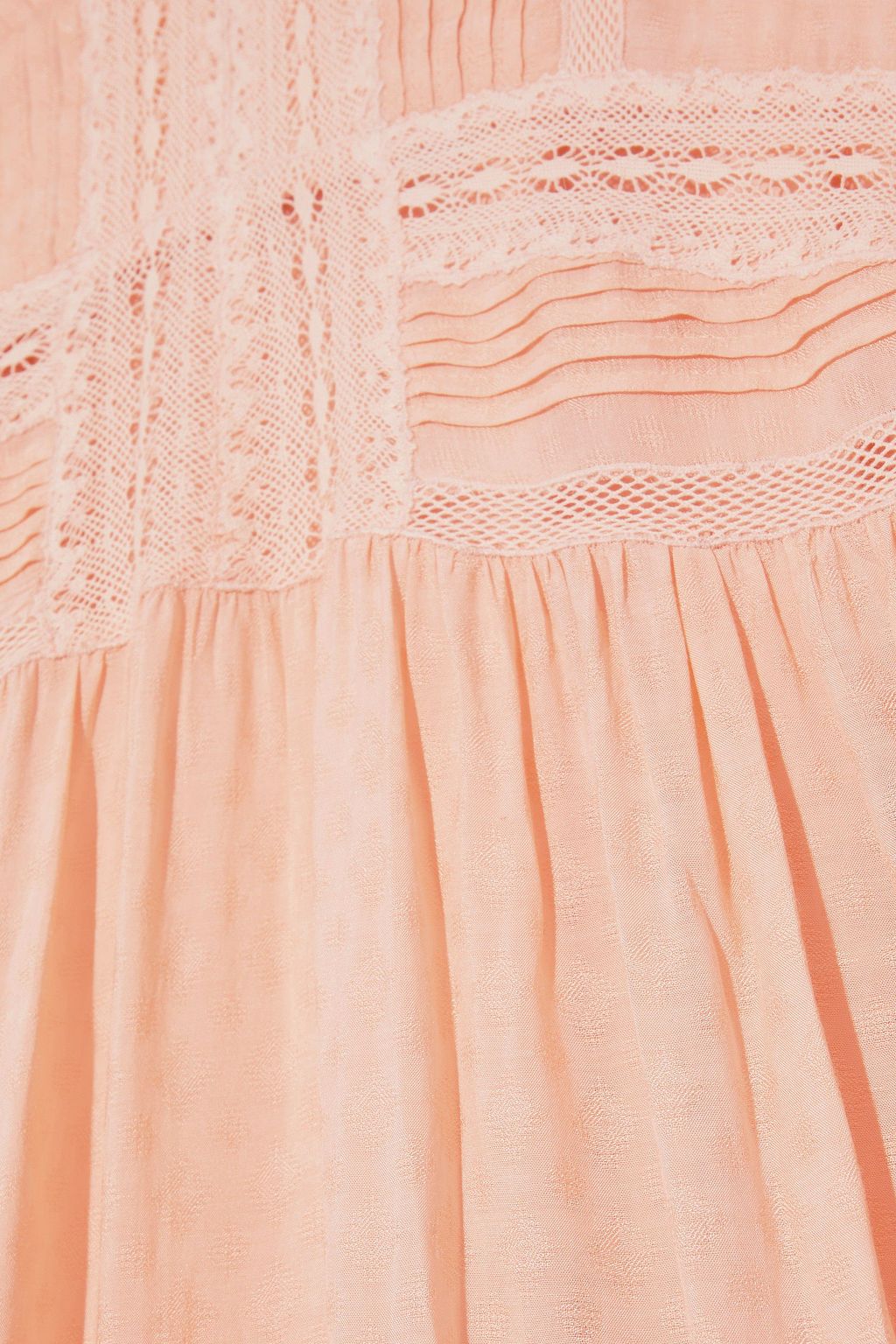 LOVE SAM Pleated modal-blend jacquard mini dress