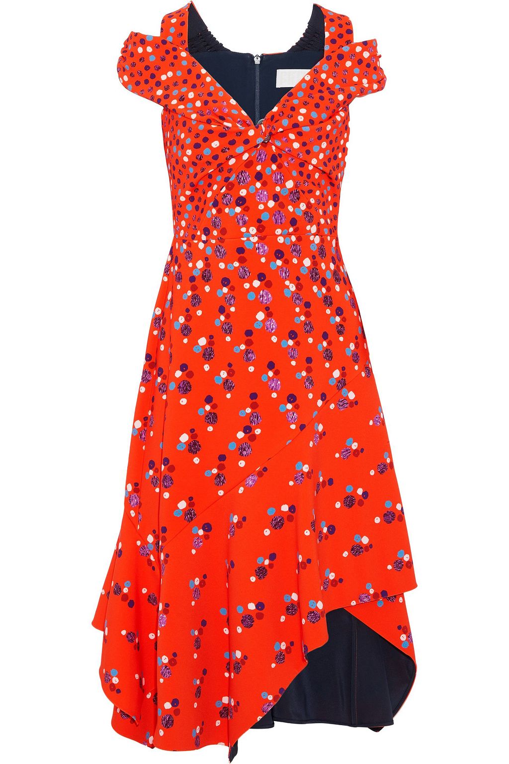 cold shoulder embellished dress