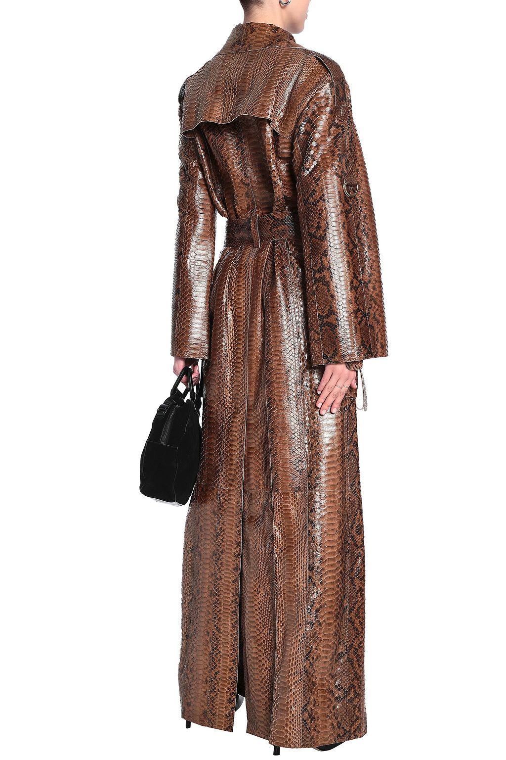 BALMAIN Python trench coat