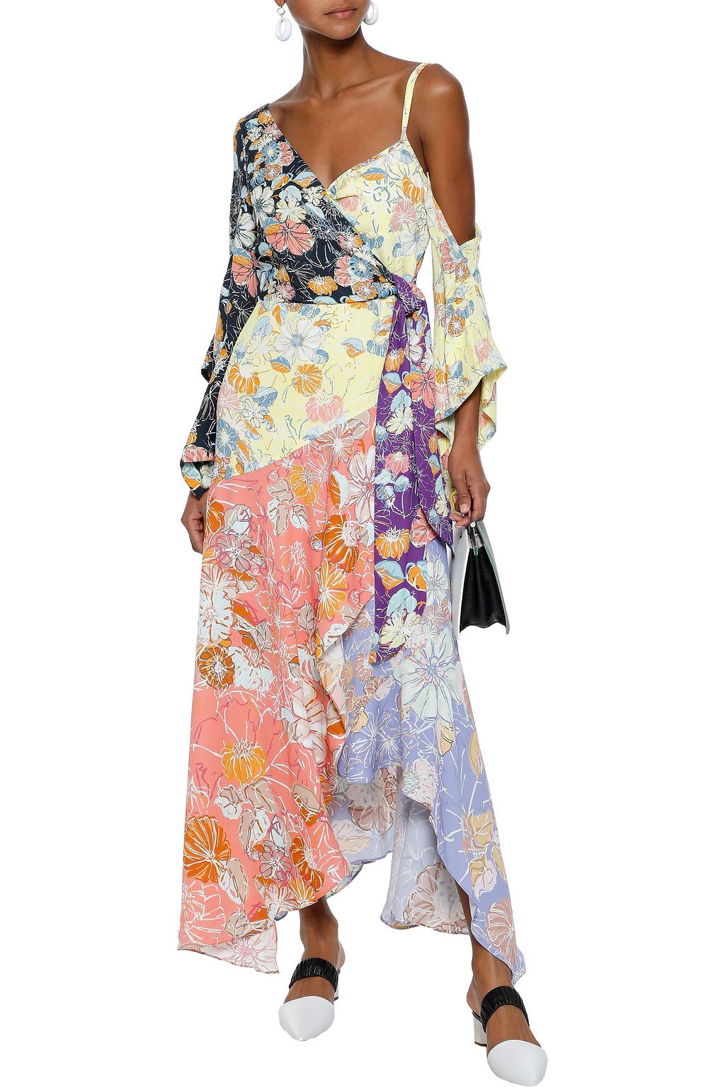 PETER PILOTTO Floral-print crepe de chine maxi wrap dress