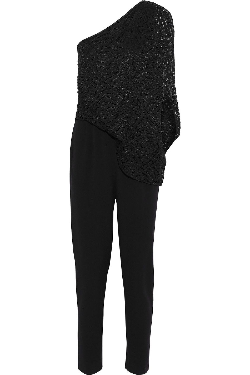 halston one shoulder jumpsuit