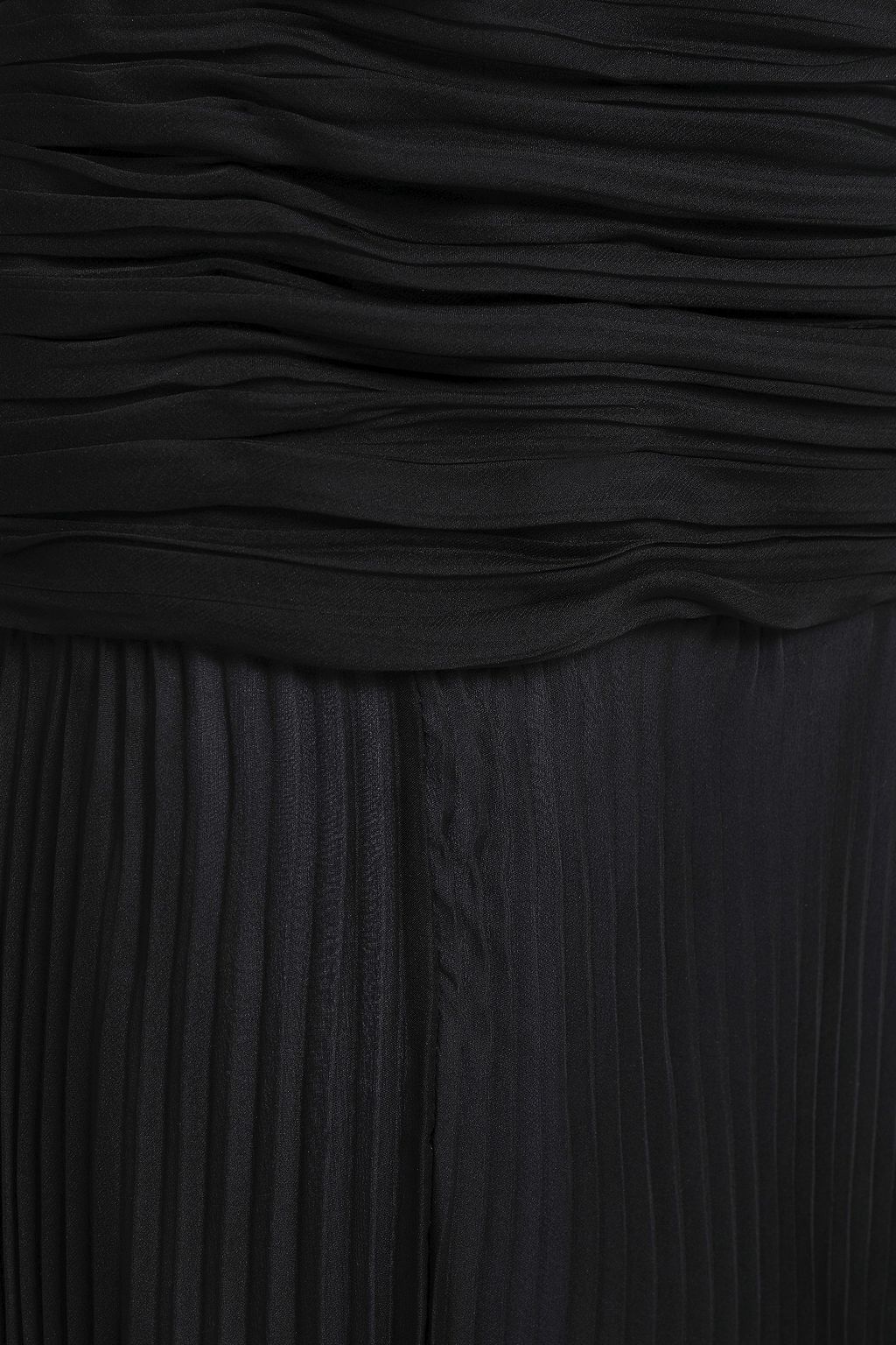 ROBERTO CAVALLI Ruched pleated silk-voile maxi skirt