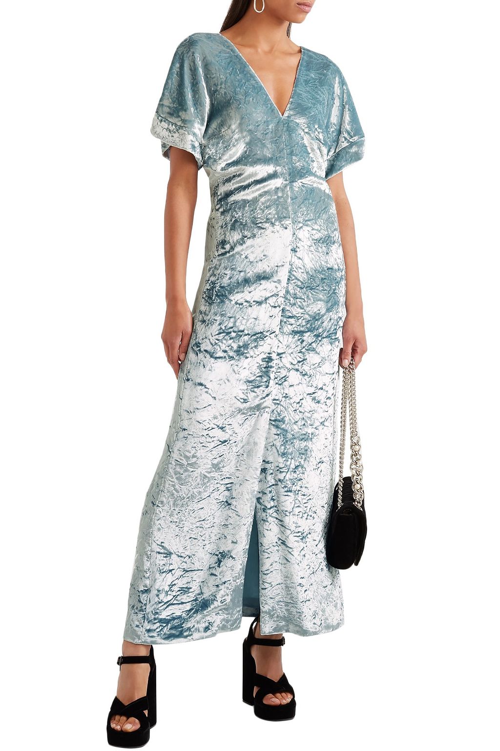 SONIA RYKIEL Crushed-velvet maxi dress