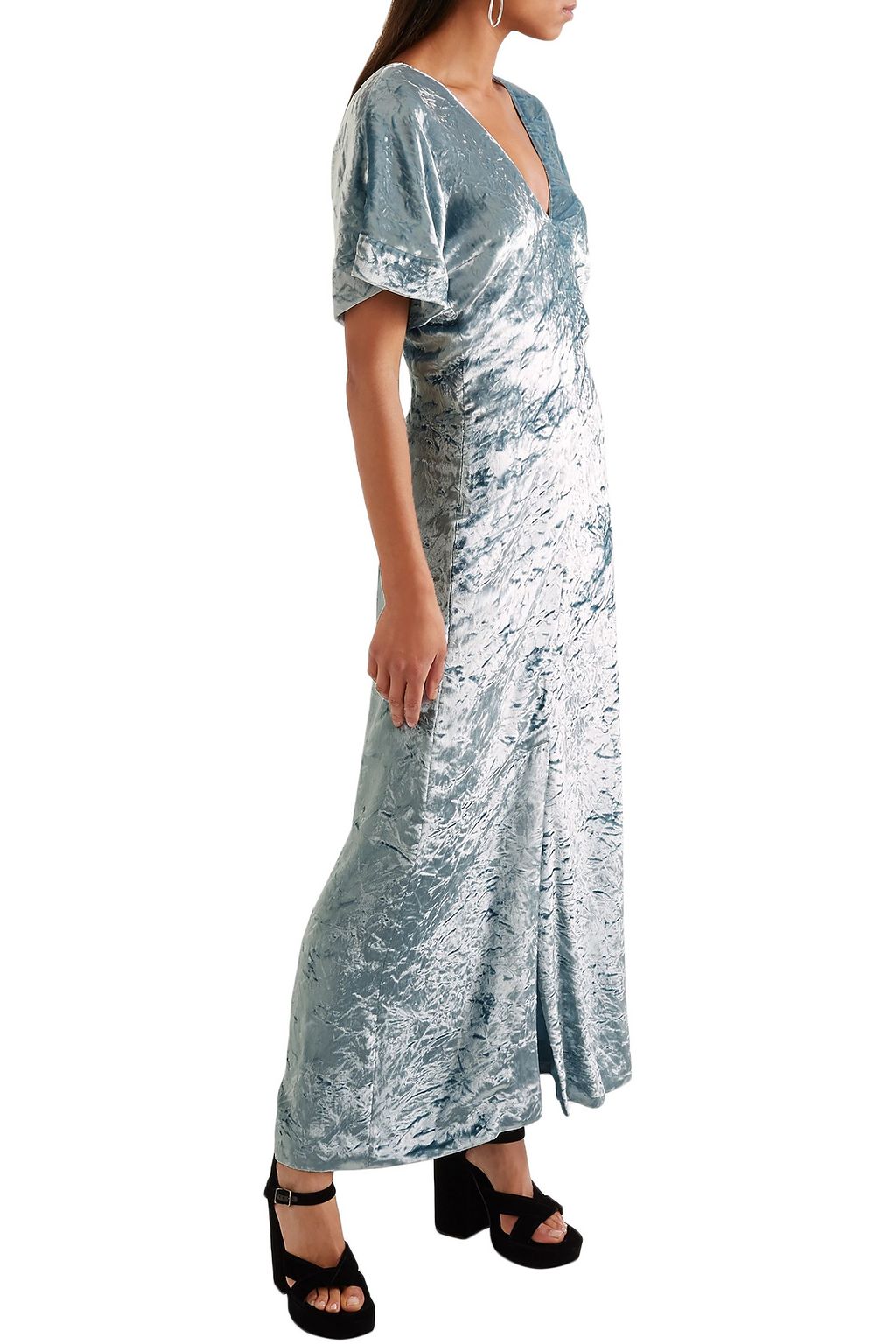 SONIA RYKIEL Crushed-velvet maxi dress