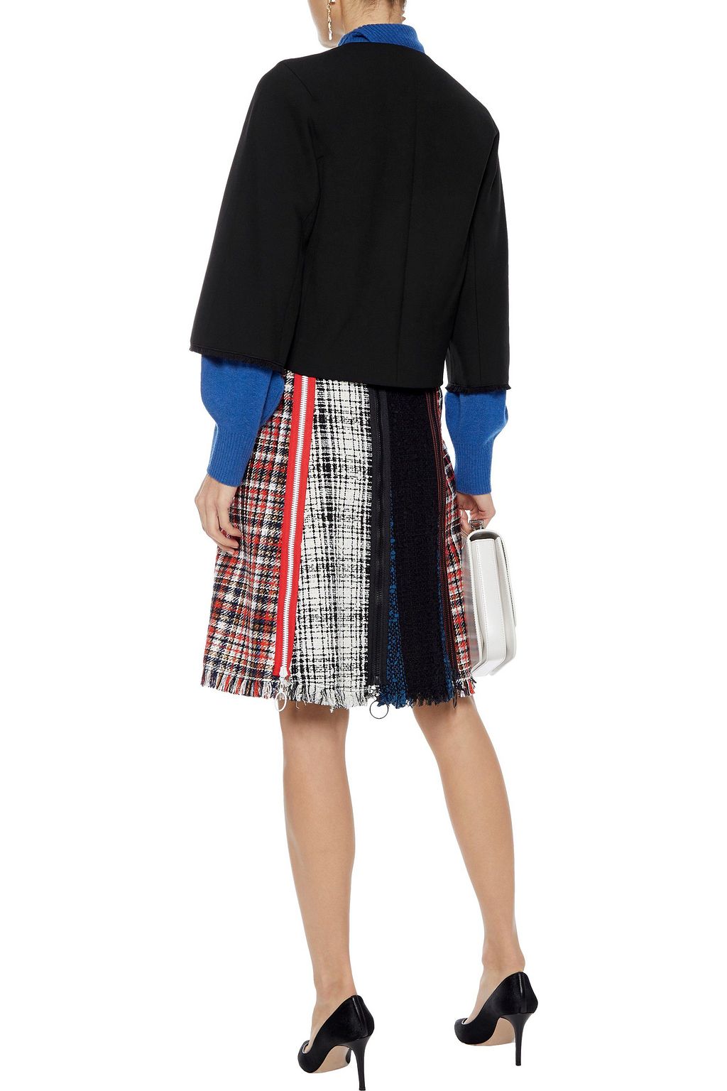 AMANDA WAKELEY Satin-paneled twill jacket