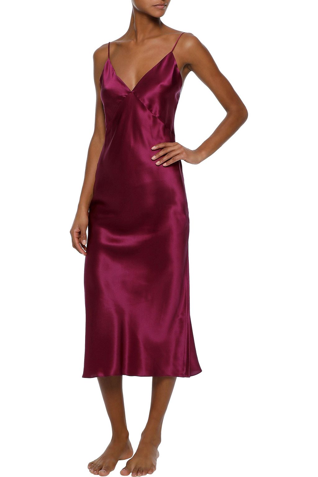 satin midi nightdress
