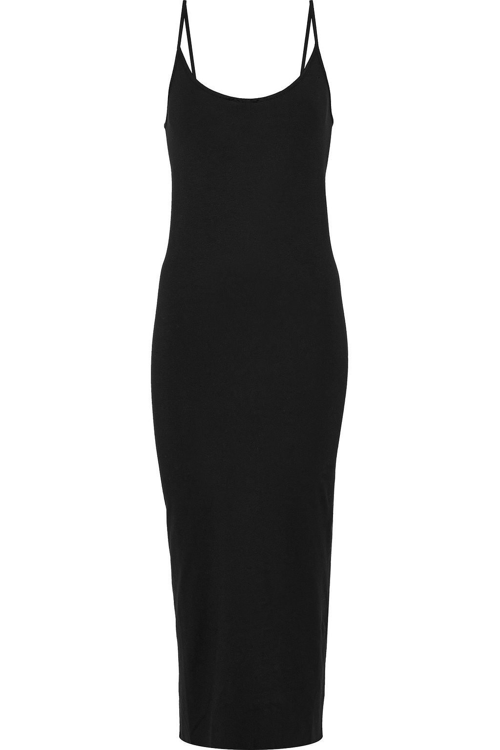 black jersey slip dress