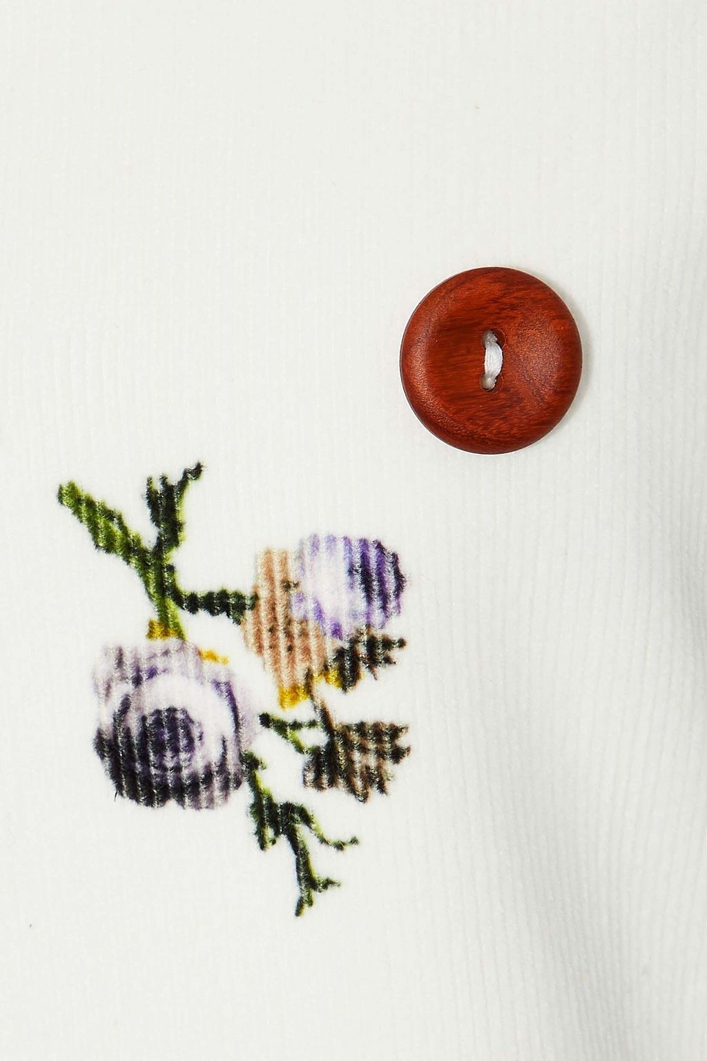 ACNE STUDIOS Jilva button-embellished floral-print cotton-corduroy blazer