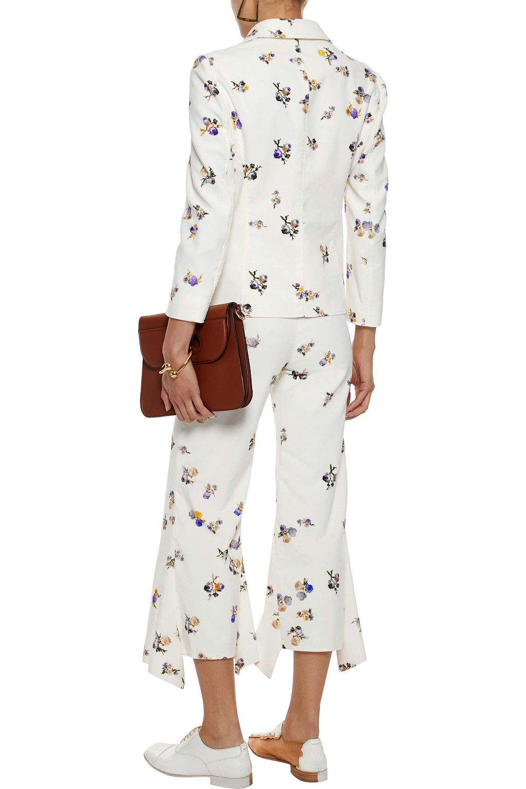 ACNE STUDIOS Jilva button-embellished floral-print cotton-corduroy blazer