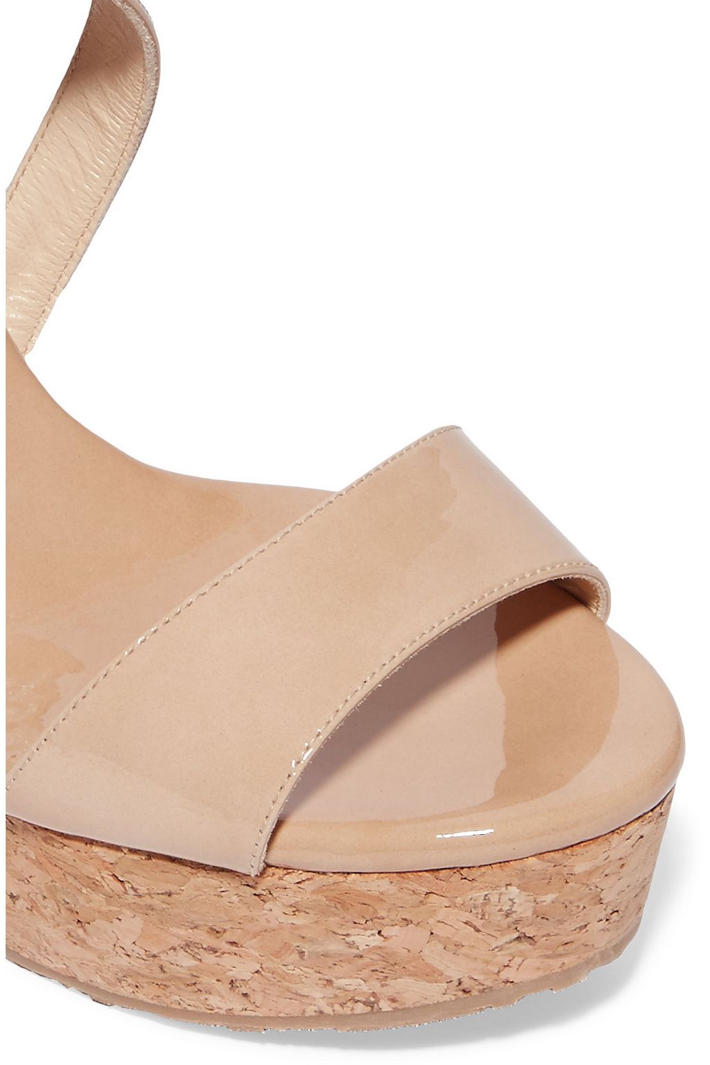JIMMY CHOO Portia 120 patent-leather wedge sandals