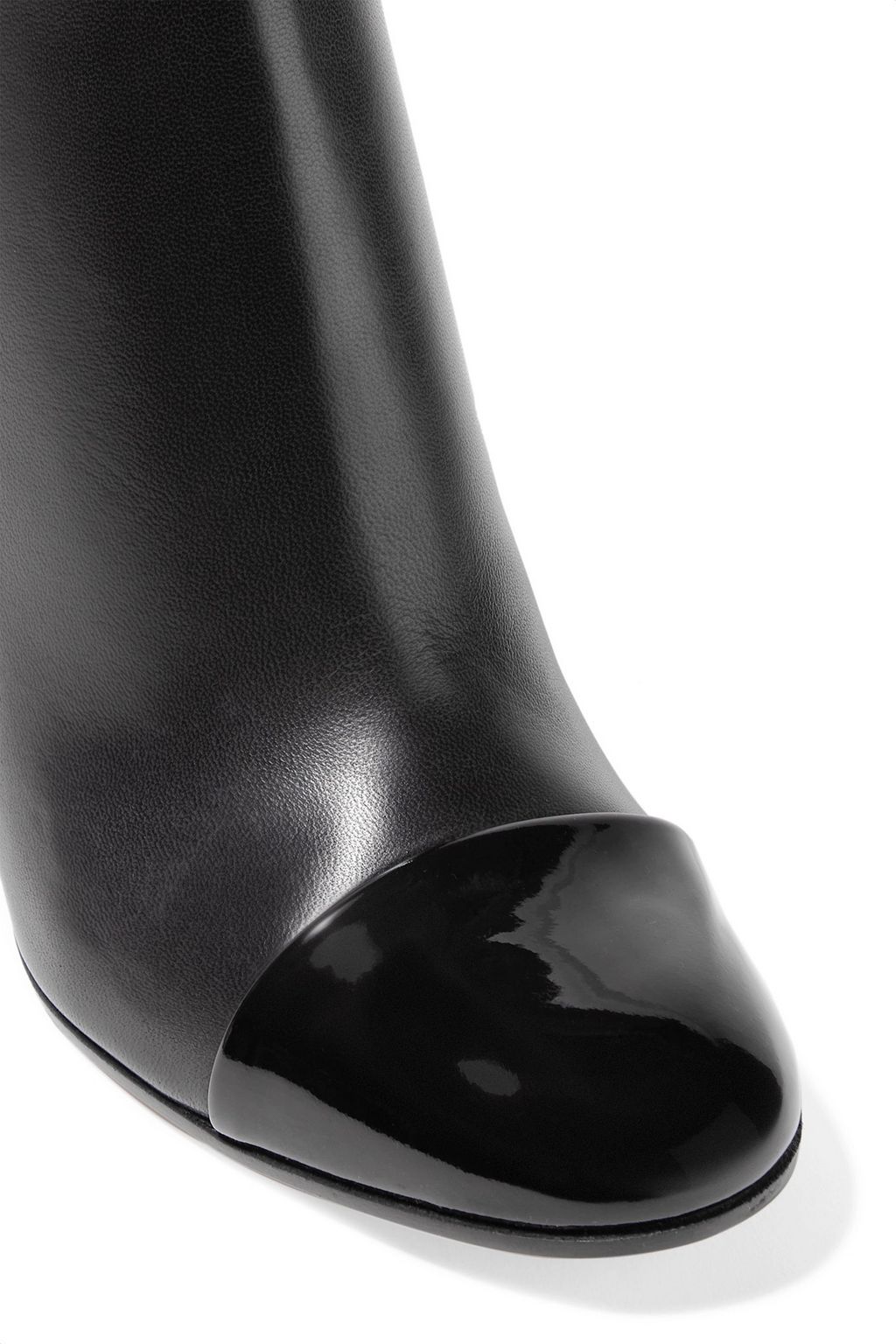 GIANVITO ROSSI Smooth and patent-leather ankle boots