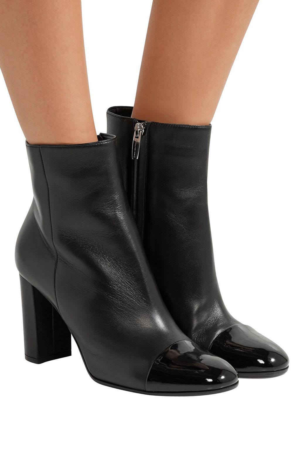 GIANVITO ROSSI Smooth and patent-leather ankle boots
