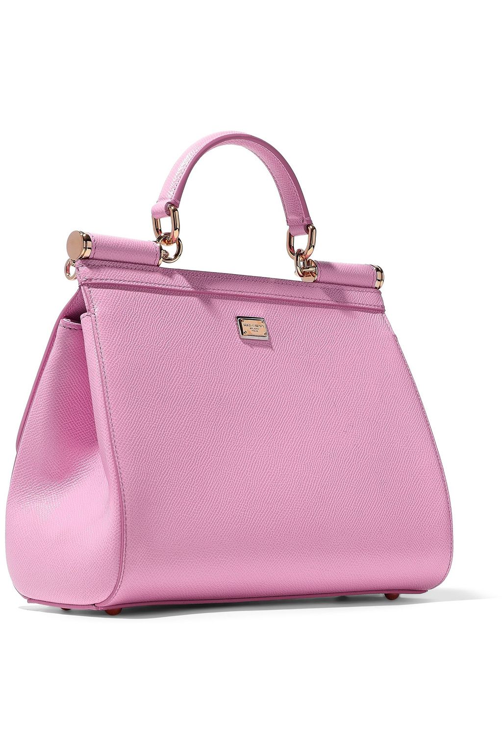 DOLCE&GABBANA Sicily embellished textured-leather shoulder bag