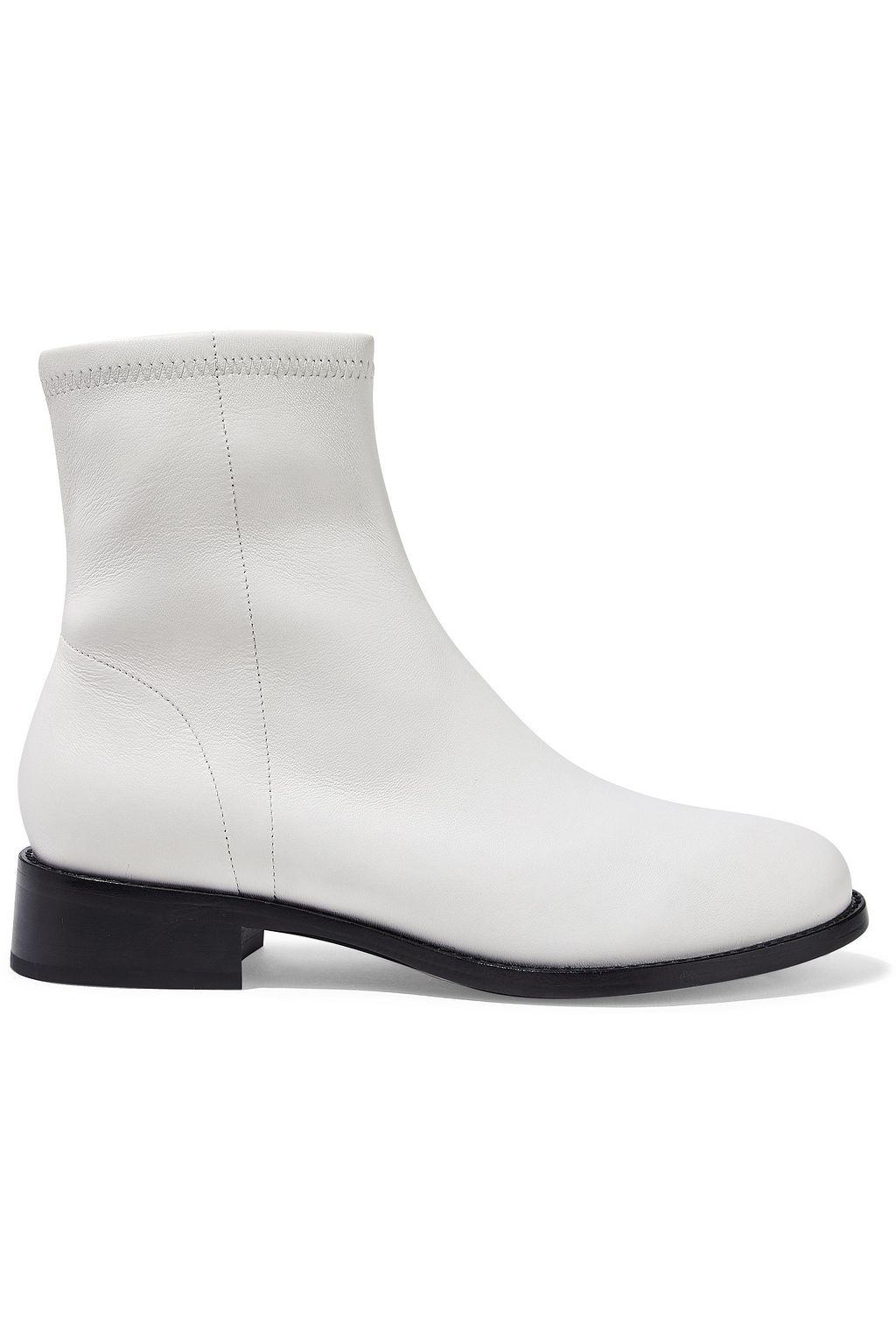white ankle boots flat